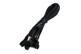 Phobya Y-cable - 3-pin to 6 pcs 3-pin - Black